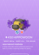Hippowdon Shadow Pokédex entry