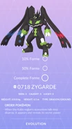 Complete Zygarde Pokédex entry