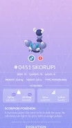 Skorupi Pokédex entry