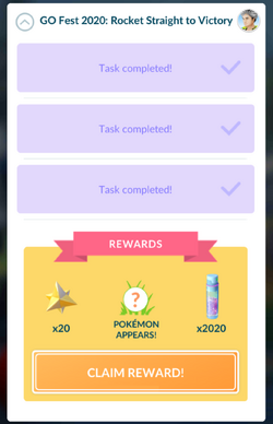 Pokemon Go Trainer Club Reward Timed Research tasks & rewards