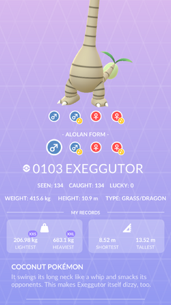 Alola Exeggutor Pokemon Go Leak : r/pokemongo