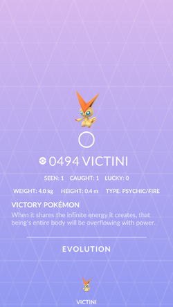 Pokemon 494 Victini Pokedex: Evolution, Moves, Location, Stats