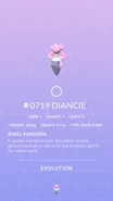Diancie Pokédex entry