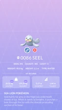 Seel Pokédex entry