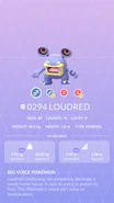 Loudred Pokédex entry