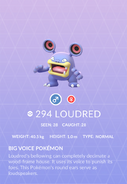 Loudred Pokédex entry