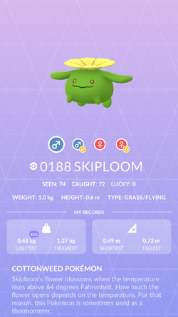 Skiploom  Pokédex