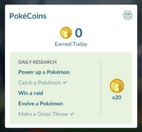 Today View PokéCoins