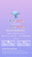 Wooper Pokédex entry