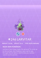 Larvitar Shadow Pokédex entry