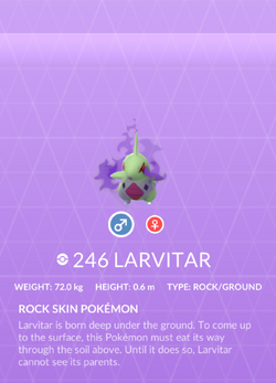 Larvitar  Pokédex