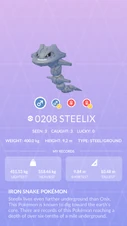 Steelix Pokédex entry