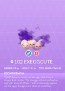 Exeggcute Shadow Pokédex entry