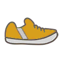 Shoes M Yellow Stripe