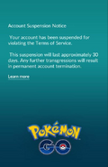 Suspension notice