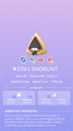 Snorunt Pokédex entry
