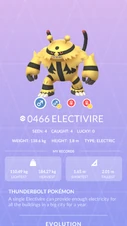 Electivire Pokédex entry