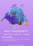 Tangrowth Shadow Pokédex entry