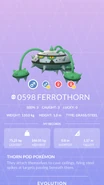 Ferrothorn Pokédex entry