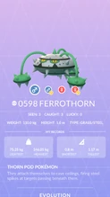 Ferrothorn Pokédex entry