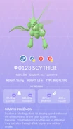 Scyther Pokédex entry