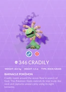 Cradily Shadow Pokédex entry
