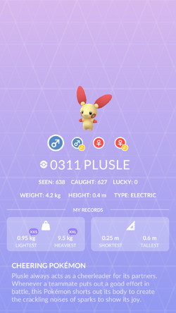 Plusle fact of the day - Plusle #311 Every Pokedex entry besides