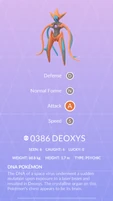 Deoxys Attack Pokédex entry