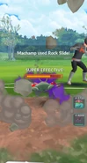 Rock Slide used in a Team GO Rocket Battle