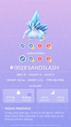 Alolan Sandslash Pokédex entry