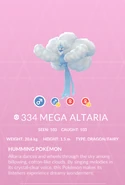 Mega Altaria Pokédex entry