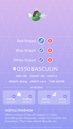 Basculin Pokédex: stats, moves, evolution & locations