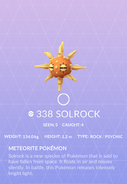 Solrock Pokedex
