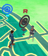 Team GO Rocket Grunt at PokéStop