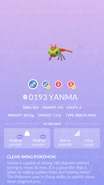 Yanma Pokédex entry