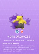 Drowzee Shadow Pokédex entry