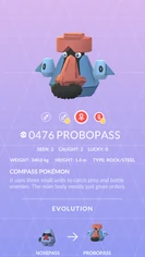 Probopass Pokédex entry