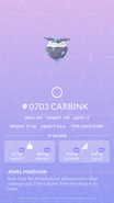 Carbink Pokédex entry
