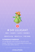Lilligant Pokédex entry