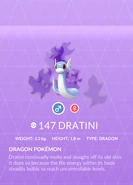 Dratini Shadow Pokédex entry