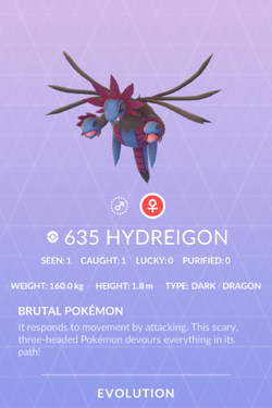 Hydreigon, Pokémon GO Wiki