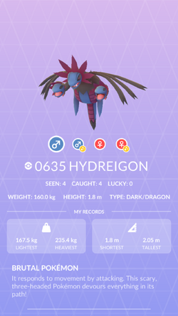 Evolving DEINO TO HYDREIGON IN POKEMON GO GEN 5 