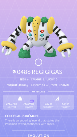 Regigigas Pokemon Go Wiki Fandom