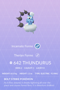 Thundurus Pokédex entry