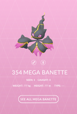 Pokemon 8354 Mega Banette Pokedex: Evolution, Moves, Location, Stats