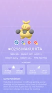 Makuhita Pokédex entry