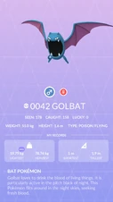 Golbat Pokédex entry