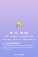 Joltik Pokédex entry