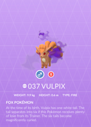 Vulpix - #037 -  Pokédex