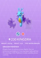Kingdra Shadow Pokédex entry